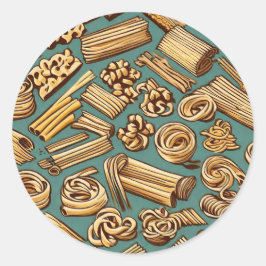 Pasta-Magie Runder Aufkleber