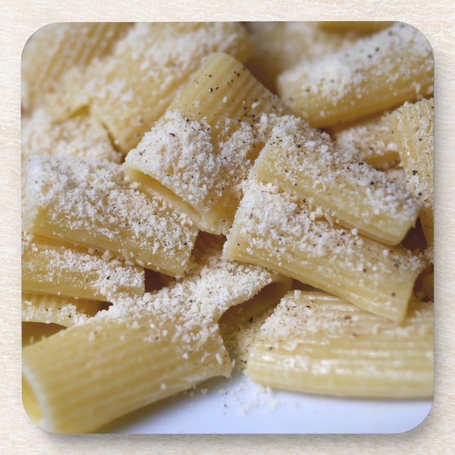 Pasta mit Parmesan-Käse Untersetzer (Vorderseite)