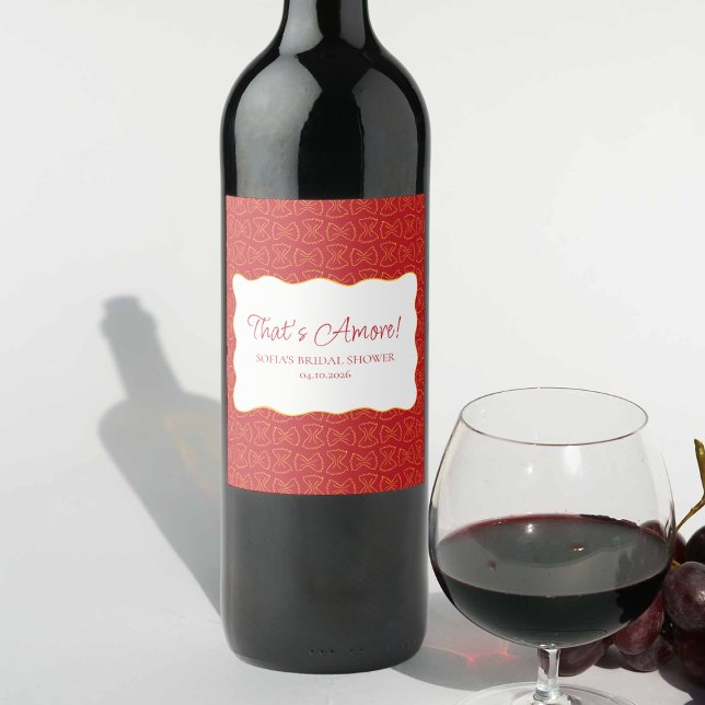 Pasta-Muster, das eher italienisches Brautparty is Weinetikett (Von Creator hochgeladen)