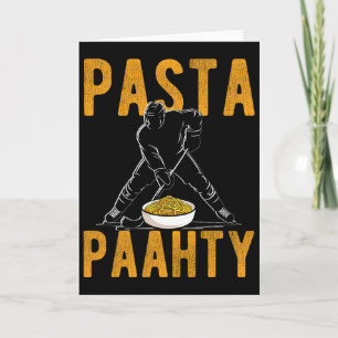 Pasta Paahty Hockey Pasta Party Humor  Karte