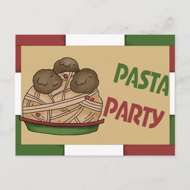 Pasta-Party Einladung (Vorderseite)