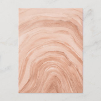 Pasta Peach Abstrakt Wasserfarben Kunst, Dichtung  Postkarte