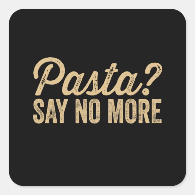 Pasta Quadratischer Aufkleber (Vorderseite)