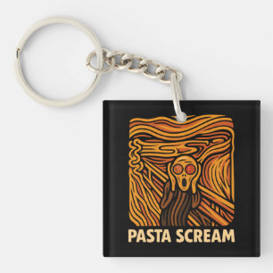 Pasta Scream Art Scream von Spaghetti Schlüsselanhänger