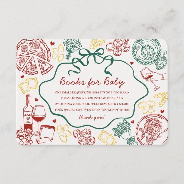Pasta Special Delivery Italian Books for Baby Begleitkarte (Vorderseite)