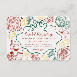 Pasta Thats Amore Italian Bridal Registry Begleitkarte
