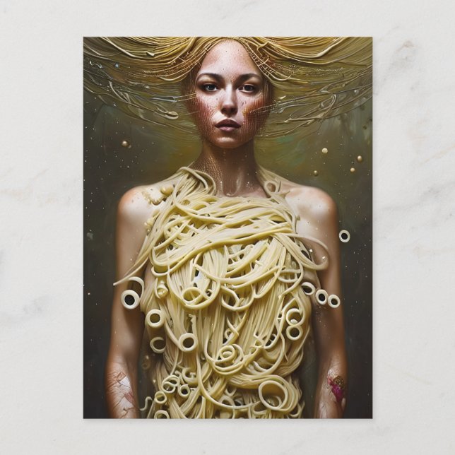 Pasta Woman Postkarte (Vorderseite)