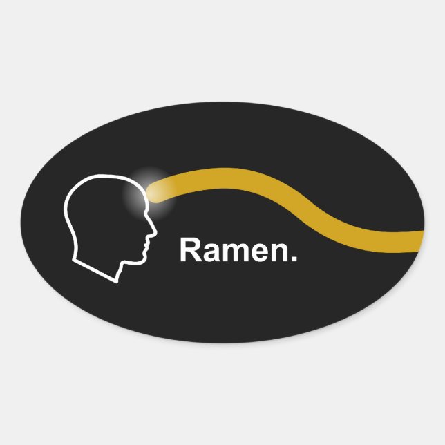 Pastafarianismus - Ramen-Sticker Ovaler Aufkleber (Vorderseite)