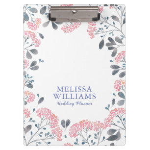 Paste Pink Flowers Frame Klemmbrett