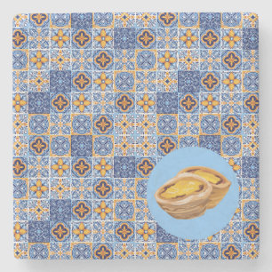 Pasteis de Nata Tiles Steinuntersetzer