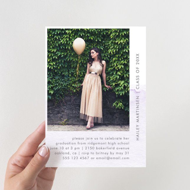 Pastel-1-Foto-Graduierungspartei Einladung (Von Creator hochgeladen)