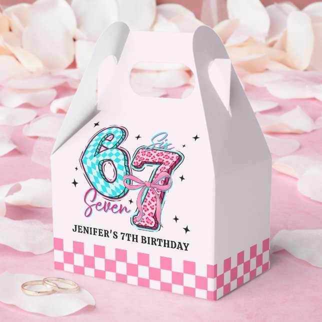 Pastel 67 Six Seven Girl Birthday Party Geschenkschachtel (Hochzeit)