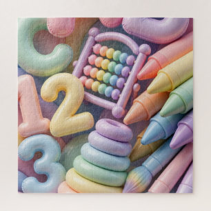 Pastel-ABC-Lern-Flash - Aufgeblasenes 3D-Bildungsm