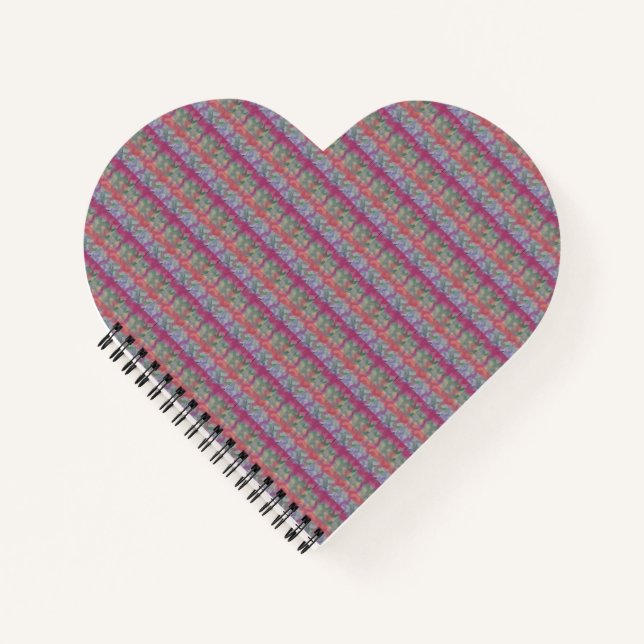 Pastel Abstract Art Heart Notizbuch (Vorderseite)
