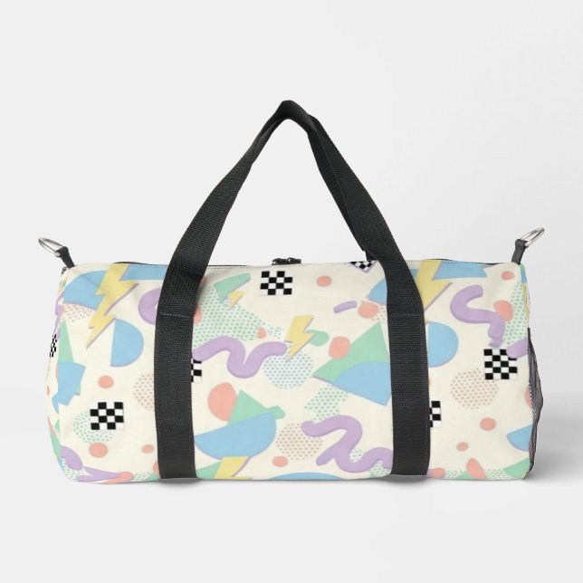 Pastel Abstract Shapes Pattern Design Duffle Bag (Vorderseite)
