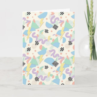 Pastel Abstract Shapes Pattern Design Karte
