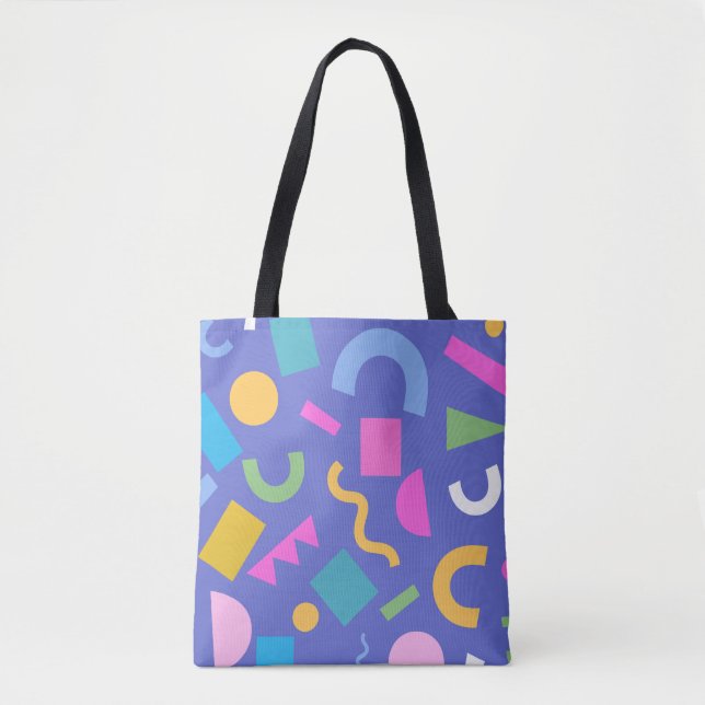 Pastel Abstract Shapes Pattern Design Tasche (Vorderseite)