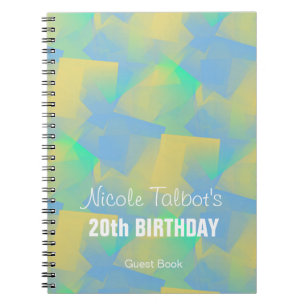 Pastel Abstrait bleu 20e Anniversaire Livre d'or 3