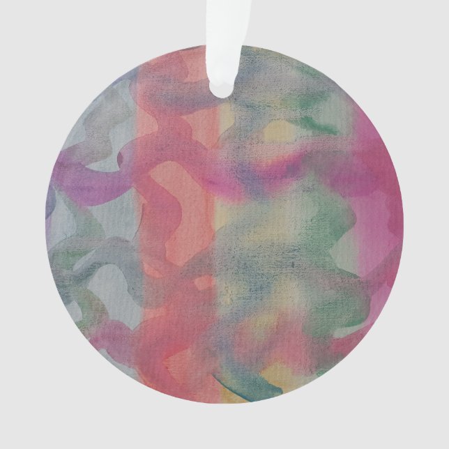 Pastel Abstrakt Art Acrylic Ornament (Vorderseite)