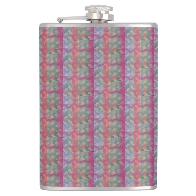Pastel Abstrakt Flachmann (Vorderseite)