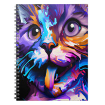 PASTEL ABSTRAKT FUNNY CAT