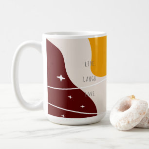 Pastel Abstrakt Live Laugh Liebe Kaffeetasse