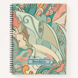 Pastel Abstrakt Paisley Muster Spiral Notebook Notizbuch