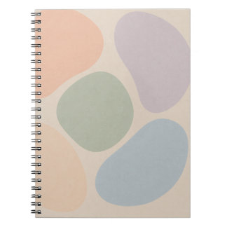 Pastel Abstrakt Shapes Notebook - Minimalistisch B Notizblock