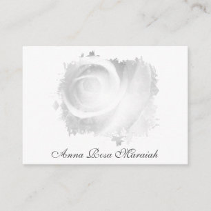 *~ Pastel Abstrakt Silver Grau ROSE Business Card Visitenkarte