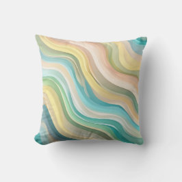Pastel Abstrakt Wave Throw Kissen