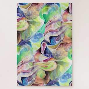 Pastel Abstrakte Wasserfarbe mit eklektischen Farb