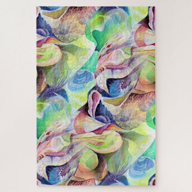 Pastel Abstrakte Wasserfarbe mit eklektischen Farb (Vertikal)