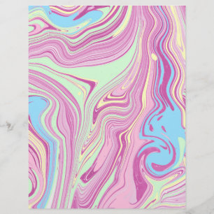 Pastel Agate Marble Muster Swirl Kunsthandwerkspap