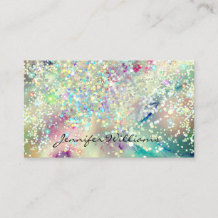 Pastel Alcohol Ink Holographic Glitzer Elegant Visitenkarte