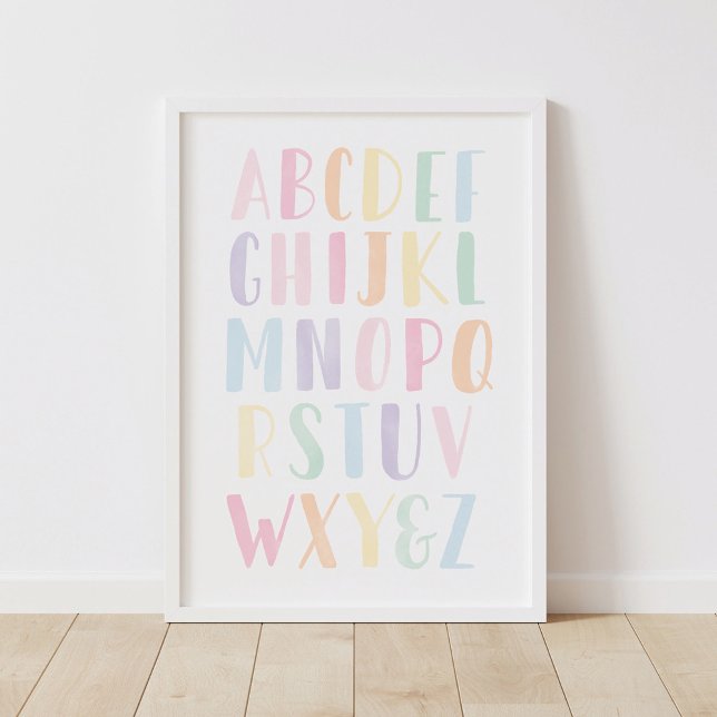 Pastel Alphabet Girls Room Poster (Von Creator hochgeladen)