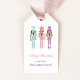 Pastel American Nutcrackers Happy Holidays Geschenkanhänger