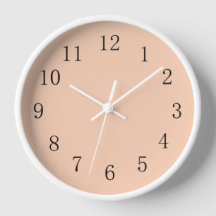 Pastel Apricot Küchenmauer Uhr