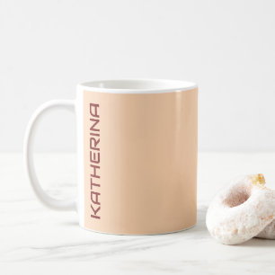 Pastel Apricot Solid Color Personalisiert Kaffeetasse