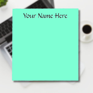 Pastel Aqua Einzigartige Geschenke für Personalisi Notizblock