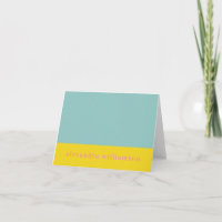 Pastel Aqua Géométrique bleu et jaune Personnalisé