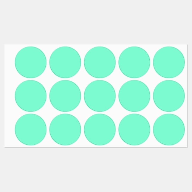 Pastel Aqua Solid Color | Classic | elegant Etiketten (Blatt)