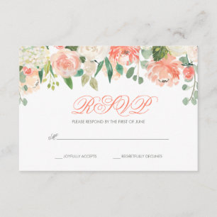 Pastel Aquarelle Fleurs Bat mitzvah RSVP