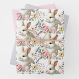 Pastel Aquarelle Papier d'enveloppement de lapin d