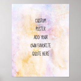 Pastel Aquarellfarbe fügt ein individuelles künstl Poster