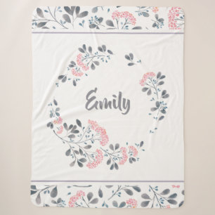 Pastel Aquarellfarben zarte Blume Kleider Sherpadecke