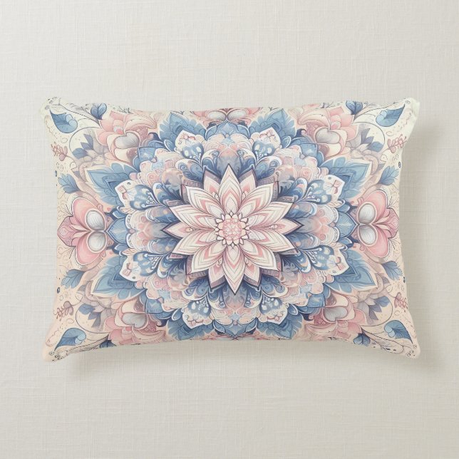 Pastel Arabesque Mandala Art Dekokissen (Vorderseite)