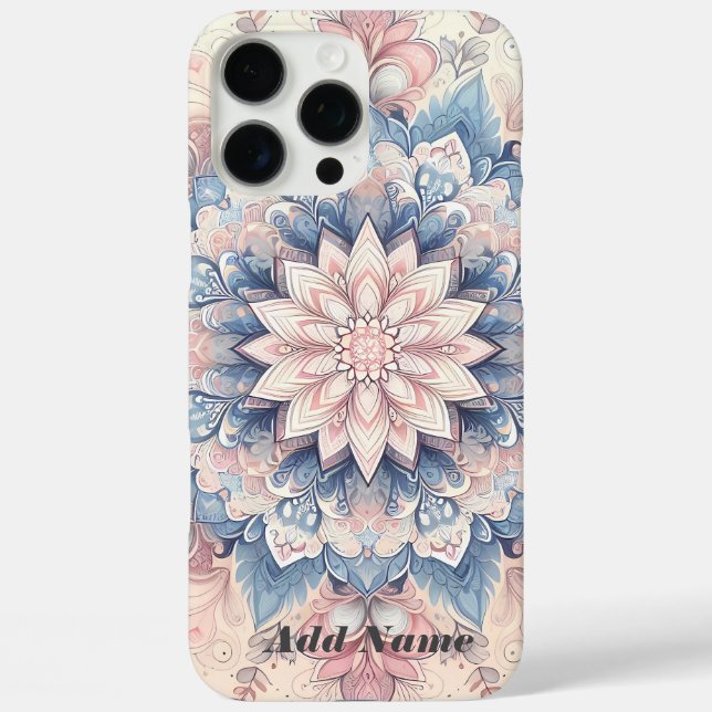 Pastel Arabesque Mandala Art iPhone 16 Pro Max Hülle (Rückseite)