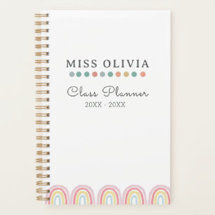 Pastel Arc-en-Ciel enseignant planificateur   Cade