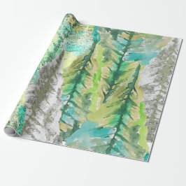 Pastel Artistic Colorful Pine Tremola Geschenkpapier