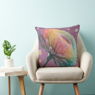 Pastel Aster Bloom 3D Throw Kissen
